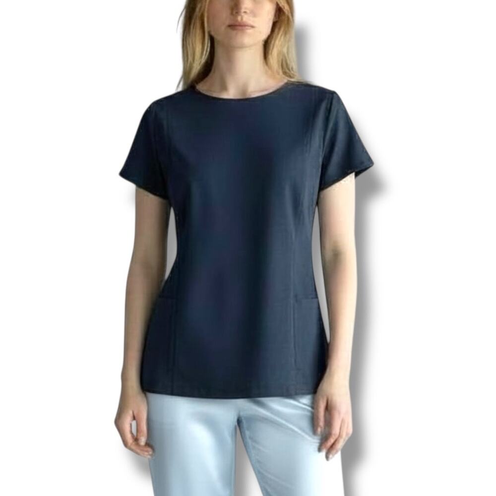 NWOT Boden Size 4 Navy Blue Ponte Cotton Knit Top Blouse Shirt